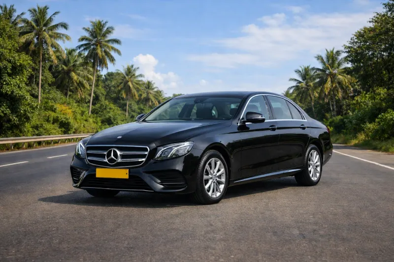 Luxury car rental with professional chauffeur